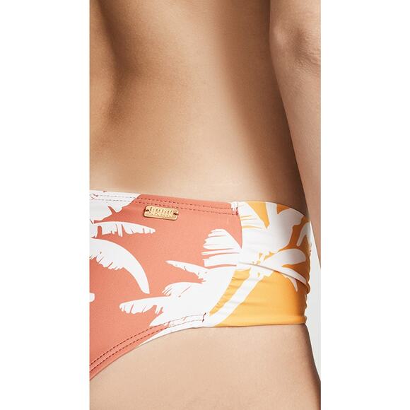 New Palmacea Lily Floral Print Bandeau Top + Bikini Bottom Set Removable Strap - Picture 8 of 10